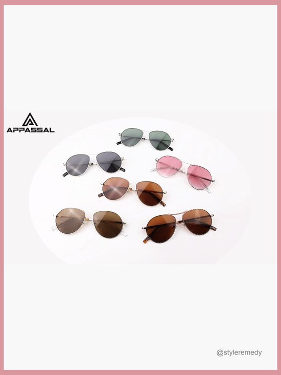 Metal Frame Aviator Sunglasses with UV400 Protection